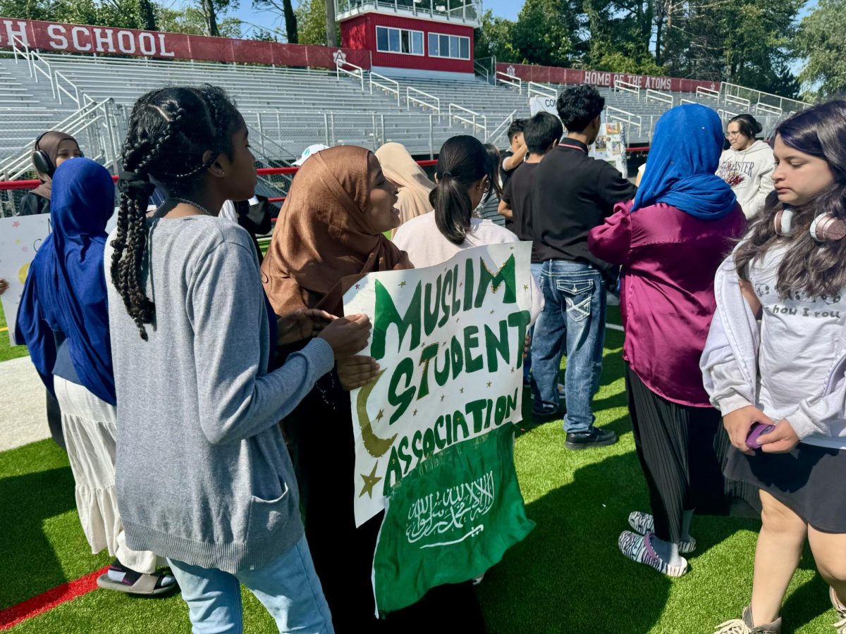 AHS Muslim Student Assoclation members encourage students to Join their club to learn about the culture and on going Islamic conflicts such as the current conflict In Gaza.