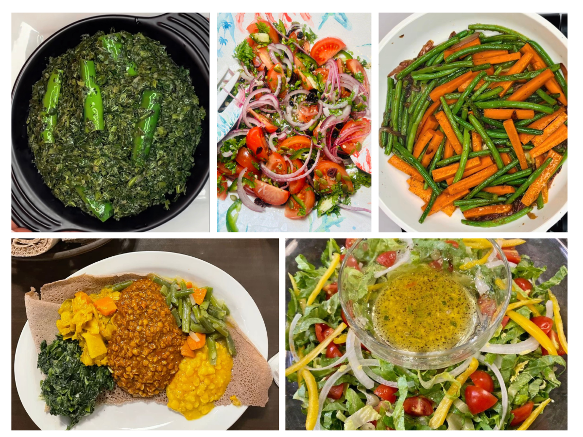 A wide variety of delicious and nutritious vegetarian foods enjoyed and prepared during fasting season